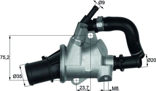 Termostat MAHLE ORIGINAL TI 145 88