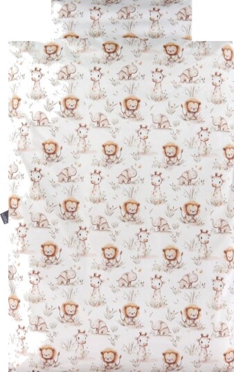 Nørgaard Madsens Sengetøy Baby Beige m. Sjiraff Nørgaard Madsens Baby Sengetøy Baby Hvit