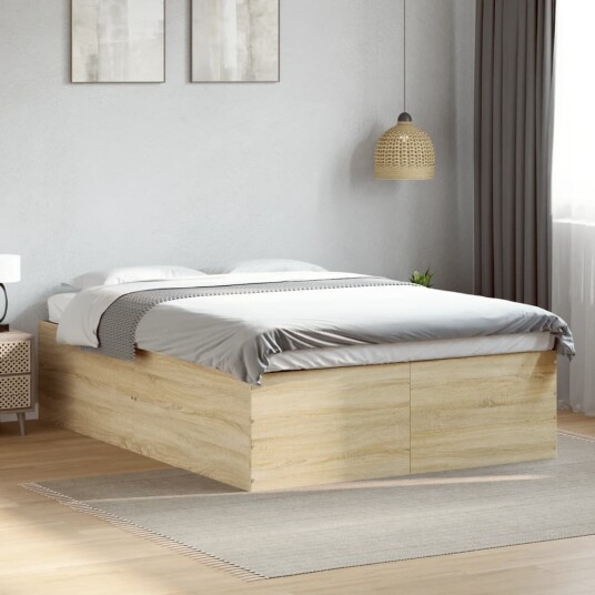  Sengeramme sonoma eik 140x200 cm konstruert tre 8721102615634