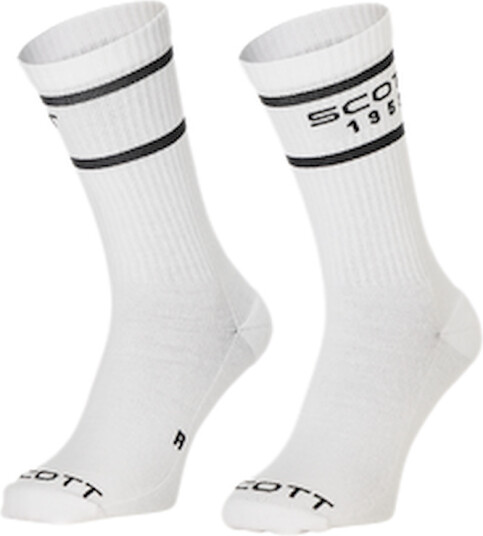 SCOTT Casual Retro Crew sykkelsokker hvit/svart