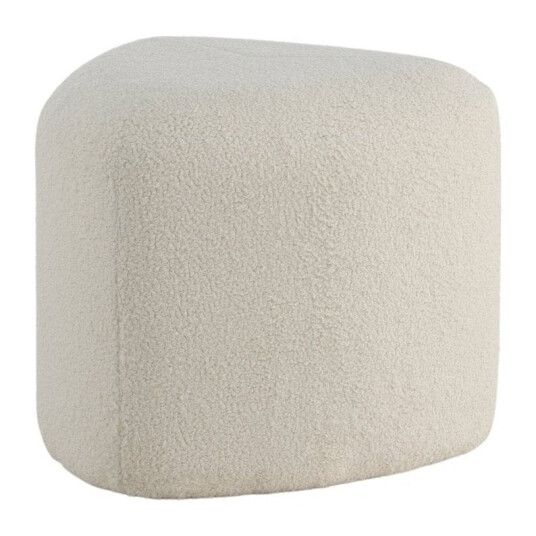 Venture Home Peg puff, fotskammel Ø46cm teddystoff hvit. 1666892-03-0 1666892-04-0