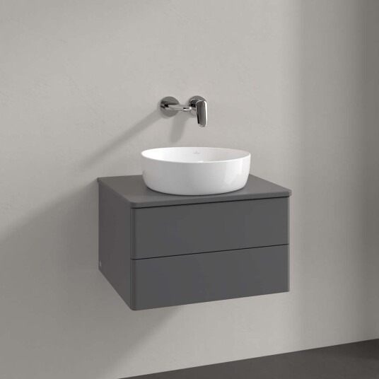 Villeroy & Boch  Antao Servantskap med 2 skuffer 60x50x36 cm u/lys Antrasitt Matt