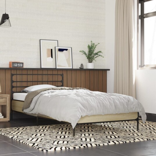  Sengeramme sonoma eik 75x190 cm konstruert tre og metall 8721102446016