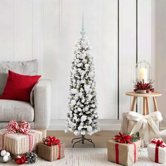  Kunstig juletre med 150 LED grønn 120 cm PVC og stål og plast
