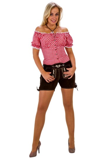 Haus Huberts V.O.F Lederhosen Ultrakort Dame Brun Str.42