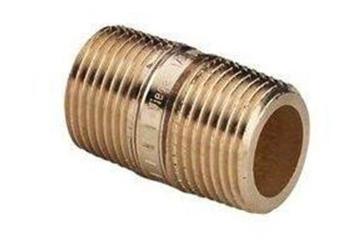 Viega 1 1/4" x 60 mm Rødgods lang nippel for overvann og drenering