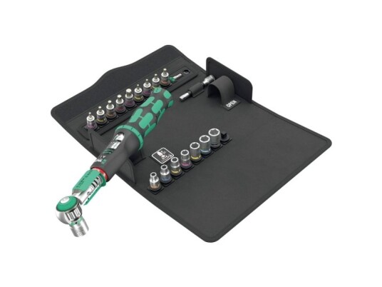 Wera Torque Wrench Safe-Torque A1 Shk Set 1, 20 Pieces (Black/Green, 1/4 Square, 2-12 Nm)