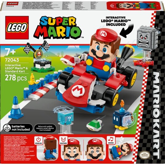 LEGO Super Mario Mario Kart: interaktiv LEGO Mario og Standard Kart 72043 LEGO Super Mario Mario Kart: interaktiv LEGO Mario og Standard Kart 72043