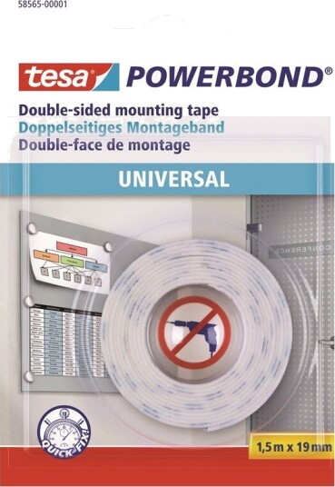 tesa Powerbond Mounting Tape Universal 1.5m x 19mm tesa Powerbond Mounting Tape Universal 1.5m x 19mm