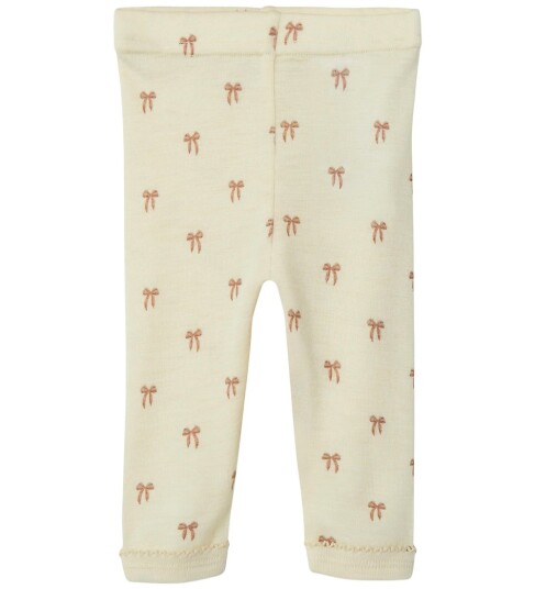 Lil' Atelier Nbfnalu leggings i ull/modal baby Turtledove