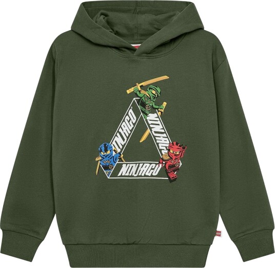 LEGO® Ninjago Hettegenser LWSian 603 Grønn LEGO® Wear 4 år (104) Hettegenser Armygrønn