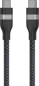 Anker 240W USB-C flettet kabel 0,3m (sort) Anker 240W USB-C flettet kabel 0,3m (sort)