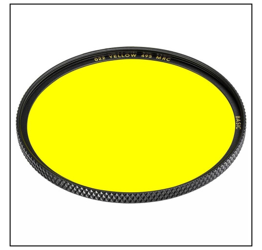 B+W Yellow 55mm 495 MRC Basic Gult filter for S/H fotografering B+W Yellow 55mm 495 MRC Basic Gult filter for S/H fotografering