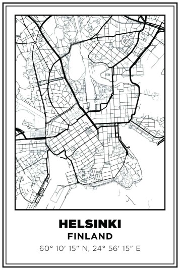 Helsingfors Kart Plakat