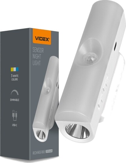 LED nattlampe   oppladbar bevegelsessensor   Dimbar : Dimbar Kulør : Nøytral