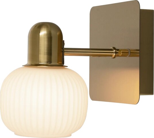 Aneta Lighting Messina vegglampe messing/opalhvit 1645052-01-0 1621081-02-0