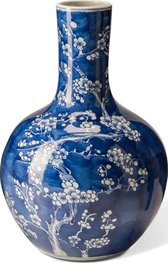 POLSPOTTEN Vase Blossom   Navy   Ø23X H36CM