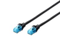 DIGITUS Professional - Koblingskabel - RJ-45 (hann) til RJ-45 (hann) - 1 m - UTP - CAT 5e - med støvel, uten hindringer - svart
