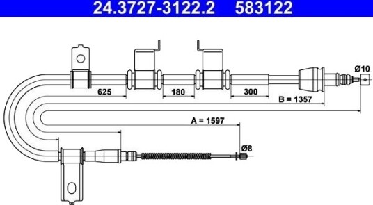 Bremsewire ATE 24.3727 3122.2