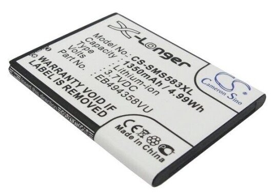 Samsung GT-S5839i batteri (1350 mAh 3.7 V) Samsung GT-S5839i batteri (1350 mAh 3.7 V)