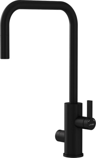 Lavabo Blandebatteri Alkymist 588 Med Uttrekkbar Tut Og Avstengingsventil Matte Black