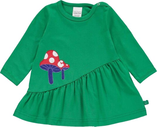 Freds World Kjole   Sopp   Jord Green m. Rød   Freds World   74   Kjole   Grønn