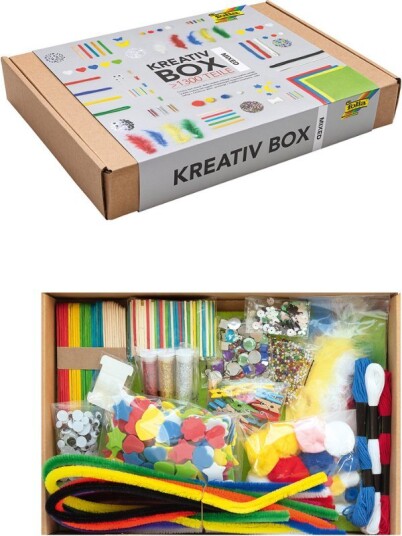 Folia Kreativ blandet hobbysett med 1300 fargerike deler