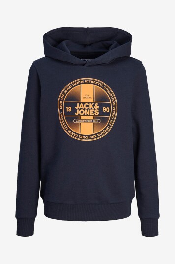 Jack & Jones Junior Hettegenser jjRio Sweat Hood Jnr Blå