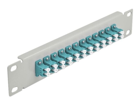 Delock - Koblingspanel - Lc Mm X 12 - Grå - 1U - 10"