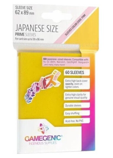 Gamegenic Yellow Japanese Prime Sleeves