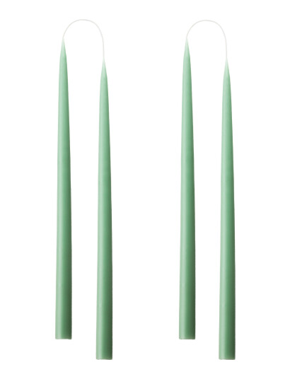 Kunstindustrien Hand Dipped Candles, 4 Pack - Green - ONE SIZE