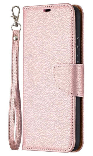 INCOVER Nokia 3.4 PU Skinn Flip Deksel m. Litchi Tekstur - Rose Gold