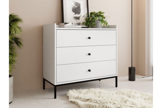 Kommode Mariestad 80 cm Hvit