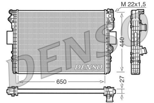 Radiator DENSO DRM12002 Radiator DENSO DRM12002