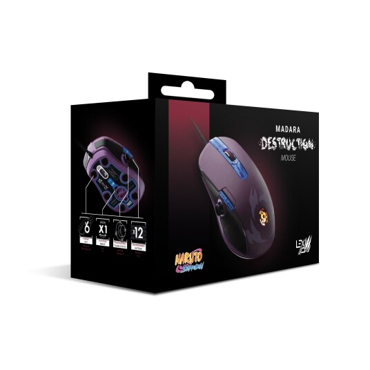 Lexip Madara Trackball Mus med 12 Knapper - Optisk - Kablet - Lilla Lexip Madara Trackball Mus med 12 Knapper - Optisk - Kablet - Lilla