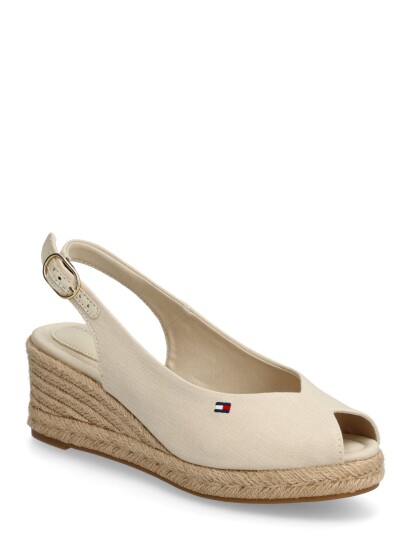 Tommy Hilfiger Mid Wedge Espad Slingback Beige 36
