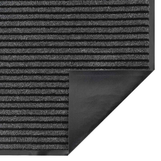 Dørmatte Stripe Svart og Grå 115x500 cm 8721158674999