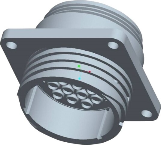 Te Connectivity 213870 1 Rundkontakt Flensetilkobling Samlet Polantall 19 Serie Rundkontaktforbindelse Cpc 1 Stk