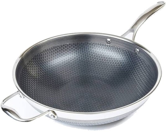 Hybrid Wokpanne 30 cm Rustfritt Stål Svart Hybrid Wokpanne 30 cm Rustfritt Stål Svart