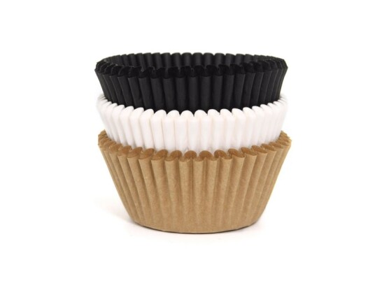 Muffinsformer Hvit Brun Svart Pk/75 