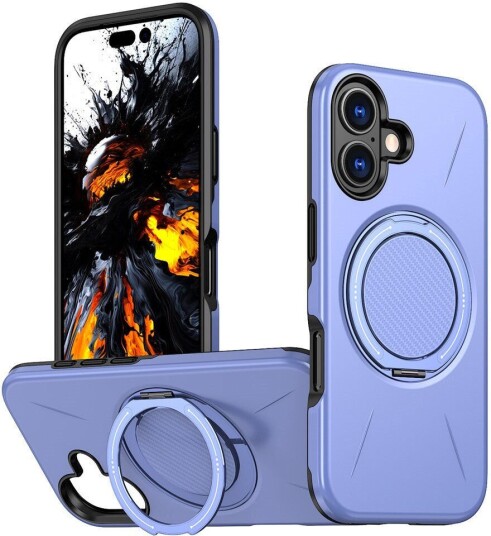EIDERWOOD iPhone 17 Deksel med Roterende Kickstand – MagSafe Kompatibel – Lilla
