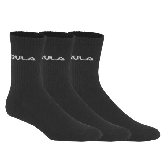 Bula Men's Classic Socks 3pk Black 40/42, BLACK