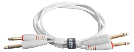 UDG Gear Lydkabel 2x Ts - 2x Ts White 1,5m