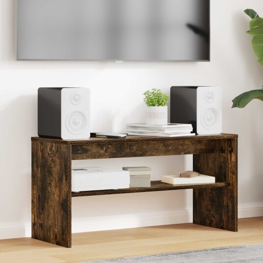 TV skap Røkt eik 80 x 30 x 40 cm Konstruert tre TV skap Røkt eik 80 x 30 x 40 cm Konstruert tre