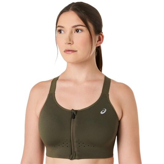 Asics Road Combination Zip Bra W Dark Olive 75C Asics Road Combination Zip Bra W Dark Olive 75C