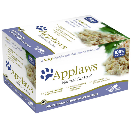 Applaws Cat Pot Selection Prøvepakke 8 X 60 G Kyllingutvalg Applaws Cat Pot Selection Prøvepakke 8 X 60 G Kyllingutvalg