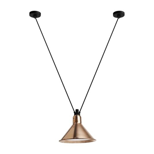 Lampe Gras N323 L Konisk Taklampe Rå Kobber/ Hvit Lampe Gras N323 L Konisk Taklampe Rå Kobber/ Hvit