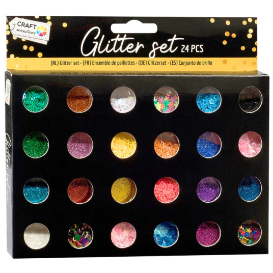 Craft Sensations Glitter 24-sett Mix
