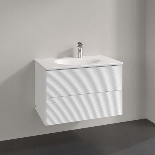 Villeroy & Boch Antao Servantskap med 2 skuffer 78,8x49,6x50,4 cm m/lys Hvit Matt