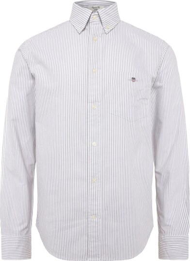 Gant Reg Classic Oxford Stripe Shirt Grey XXXL